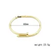 Designer-Schraubarmreif, Nägel, Liebe, Mode, Luxusschmuck, Carer, Original, trendig, 18 Karat Gold, Diamant für Damen und Herren, Nagelarmbänder, Silberschmuck, Armband 4T2P