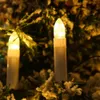 20PCS Kaars String LED Warm Wit Clipon Vlamloze Kegel Familiefeest Vakantie Thuis Kerstboom Decoratie Licht 240104
