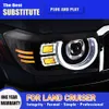 DRL Tagfahrlicht Dynamischer Streamer Blinker Für Toyota Land Cruiser LC71 LC72 LC70 LC79 LC73 LC74 LED Scheinwerfer Montage