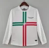 Manga comprida Portugal Retro Futebol Jerseys Rui Costa Figo Ronaldo Nani CARVALHO Camisas de futebol vintage clássico Portugal Uniformes 16 2006 2012 06 12