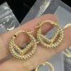 Kolczyki dla kobiet projektantki Diamentowe kolczyki dla mężczyzn Hoop Earring Premium Gold f Hoops Srebrna litera