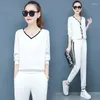 Women's Two Piece Pants Fall 2024 Set Top And Suit Outfits For Women Tracksuit Lounge Wear Korean Fashion Plus Size Clothing 2