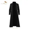 SISHION Longo Traje Renascentista Medieval Gentlema Casacos VD3537 Gótico Steampunk Trench Vintage Frock Outfit Casaco para Homens S-5XL 240104