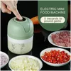 Mini picador de alho elétrico 250ml, moedor de carne usb, triturador de pimenta, suco de gengibre, vegetais, ferramentas de cozinha 240104