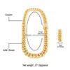 Kedjor 20mm 1630 Ingångar Iced Out FL Bling CZ Triple Lock Hip Hop Cuban Link Chain Necklace For Men Women6033592 Drop Leverans smycken N DH4DN