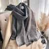 Bufandas Invierno Cálido Cashmere Wraps Mujeres Bufanda Lujo 2024 Diseño Pashmina Grueso Mantón Manta Bufanda Foulard Viaje Poncho Estolas