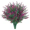 Decorative Flowers 24 Bundles Flower Outdoor Colorful Decor Artificial Lavender For Decoration Wheat Ear