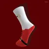 Men's Socks Pure Cotton Christmas Cartoon Mid-calf Stylish Breathable Couple