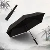 Parapluies Trifold Samurai Sword Umbrella Creative Cadeau personnalisé 6 Couteau d'os Résistance au vent Hommes Accessoires de maison d'été