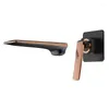 Bathroom Sink Faucets Basin Faucet Mixer Taps Single Handle In-Wall & Cold Rose Gold/White/Black/Chrome Waterfall Type