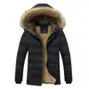 Parkas de lana gruesas y cálidas de invierno para hombre, chaqueta Parka con cuello de piel con capucha impermeable, abrigo para hombre, Parkas informales a la moda de otoño para hombre 240103