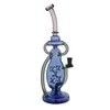 Fünf-Loch-Wasserpfeife Glasbong Recycler Rauchwasserpfeife Dab Rig 34 cm Höhe mit 14 mm Gelenk