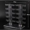 Kitchen Storage Two Row Sunglasses Rack 10 Pairs Glasses Holder Display Stand Transparent R9JE