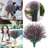 Decorative Flowers 24 Bundles Flower Outdoor Colorful Decor Artificial Lavender For Decoration Wheat Ear