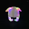 Party Supplies Japanese Anime Hat Glowing Plush Ear Moving Jumping Ears Popping Up When Pressing The Paws Cute Animal Cosplay Hats