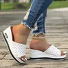 Sandals Women High Heels Thick Bottom Casual Shoes Summer Open Toe Wedges Woman Platform Mules Slipper