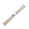 Rolamy 13 17 19 20mm Watch Band Strap Wholesale 316L Stainless Steel Tone Rose Gold Silver Watchband Oyster Bracelet For Dayjust 240104