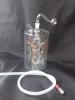 A 21 hauteur Bongglass Klein Recycler plates-formes pétrolières conduite d'eau pomme de douche Perc Bong tuyaux en verre narguilés quatre dragon décollage ZZ