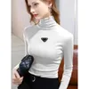 2024 autumn and winter double-sided German velvet long-sleeved T-shirt autumn clothes women's thickened fashionable semi-high-neck outer warm clothes