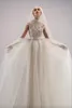 Muslim Mermaid Wedding Dress High Neck Lace Appliques Bridal Gowns Pearls Beads Custom Made Bride Dresses