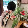 Foulards 2 pièces ruban de tulipe crème solaire cou décoration de cheveux cravate sac sac foulard hijab foulard de haute qualité bandeau bandeau
