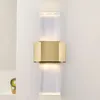 Wall Lamp Modern Simple Minimalist Luxury Large Rectangle Crystal Living Room Bedroom Aisle Bedside Led Indoor Lighting