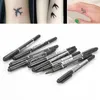 Tattoo Inks 10Pcs Dual-Tip Skin Marker Pen Black Piercing Body Positioning Marking Permanent Makeup Accessories Supplies