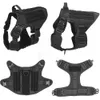 Stor hund Harness Pet German Shepherd Malinois Training Walking Vest and Treh Collar Set för alla raser hundar 240103