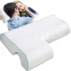 Oreiller de couple arqué amélioré, avec mousse à mémoire de forme à rebond lent, pour repose-bras, oreiller anti-pression pour dormir 240103