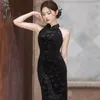 Roupas étnicas Chinês Cheongsam Qipao Traje Tradicional Meninas Roupas Mulheres 2024 Melhorado Noite Ano Vestido de Casamento