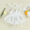 Girl Dresses Pudcoco Infant Kids Baby Princess Dress Sleeveless Floral Embroidery Bowknot Tulle Birthday Outfit 6M-4T