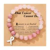 Bracelets de charme YEYULIN pierre naturelle rose Quartz bracelet perlé ruban pendentif pour femmes bracelets mode bijoux mignons