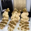 Topkwaliteit Peruaans Maleisisch Indiaas haar 613 Blonde Body Wave Golvend Haarextensions 3 bundels Hot Selling 100% Ruw Maagdelijk Remy Menselijk haar