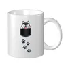 Muggar Mark Cup Mug Siberian Husky i Pocket Söt valphundälskare Kappkläder Kaffete Mjölkvatten Travel för kontorshem