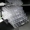 Earring Jewelry Box Acrylic Storage Women's Ring Display with 5 Drawers and 120 Small Compartment Trays 240122