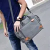 Merk Heren Crossbodytassen Mannelijke Canvas Schoudertas Jongen Messenger Man Handtassen voor Reizen Casual Grote Satchel Grijs 240104