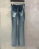 Jeans femininos azul cintura baixa magro tubo reto alto elástico apertado chifre calças jeans