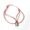 Designer-Schmuck, kleines Schloss, Charm-Armbänder, Paar-Armband, Edelstahl, Handseil, Schwarz, Rot, Rosa, Blau, viele Farben, Handschlaufe, modische Geschenke, Weihnachtsgeschenk