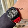 Mens Luxury Watches Richardmiler Automatiska mekaniska armbandsur Richardmiler RM010 Black Titanium Limited Edition Herr Fashion Leisure Business Mecha Cplz