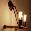 Wall Lamp Loft Vintage Braided Rope Lamps Hand Woven Lights Industrial Sconces Light Fixtures Luminaire