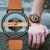 Wristwatches Sdotter Unique Watch Creative Transparent Unisex Watches For Men Quartz Geek Stylish Leather Wristwatch Fashion Male Clock