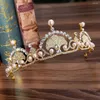 Fermagli per capelli Europeo britannico Reale Fiore di loto Tiara Perla Corona nuziale Compleanno Festa di nozze Prom Abito da sera Accessori