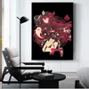 Nordic Anime Genshin Impact Poster Ästhetik Spiel Aquarell Malerei Kleine Gasse Leinwand Poster Dekoration Wandbild Kunst Raumdekoration Geschenk 240104