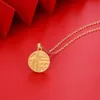 Customized 24 Karat Chain 100 Percent Pure 24K Saudi 999 Solid Gold Pendant Necklace Women Jewelry