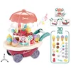 Montessori Toy Ice Cream Machine Zagraj w Tolley Candy Candy z lekkim zabawą supermarket domowy