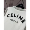 Women's Knits & Tees Ce23 Autumn/winter Front Rear Letter Decoration Heavy Industry Ten Thousand Needle Embroidery Pullover Knitted Top Shirt