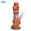 3D Hand Painting Bong 10 Inches Creative Five Eyes Monster Straight Tube Water Bong 14mm Bowl Downstem Smoking Accessories Hookah Glass Pipe