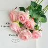 Dekorative Blumen Künstliche Rose mit langem Stiel, gefälschte Seidenrosen für DIY Hochzeitsstrauß, Tischdekoration, Heimdekoration