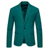 Herenpakken 2024 Suede Blazer Enkele Knop Effen Causale Slanke Jassen Fashion Party Bruiloft Zakelijke Jassen Mannen Formele