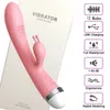 Chic Hot Silent Charging Vibrator Adult Variable Fréquence Femme Femme Fun Rabbit 231129